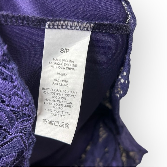 Dynamite Purple Lace 1/2 Sleeve Dress P/S - Picture 6 of 6